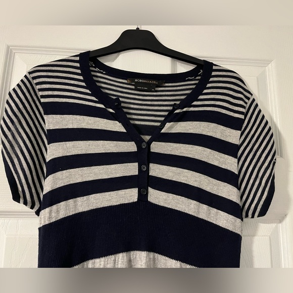 BCBG Lightweight Knit Striped Dress - Picture 2 of 9